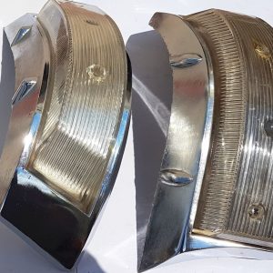 Blinker vordere Leuchten Chrom Wolga Gaz M21 2 Stück/ Original, neu