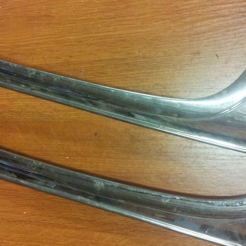 Chromleisten Frontscheibe Chrom Leisten 2 St?ck gebraucht guter Zustand*